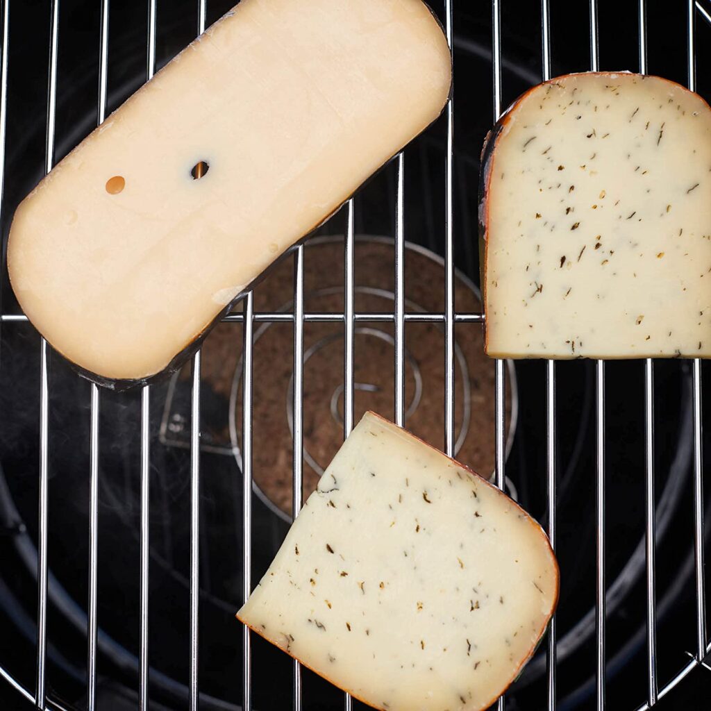 Barbecue de tonneau en acier deux fumoirs à chaud et froid, grille 44 cm, 61 X 54 X 112 cm