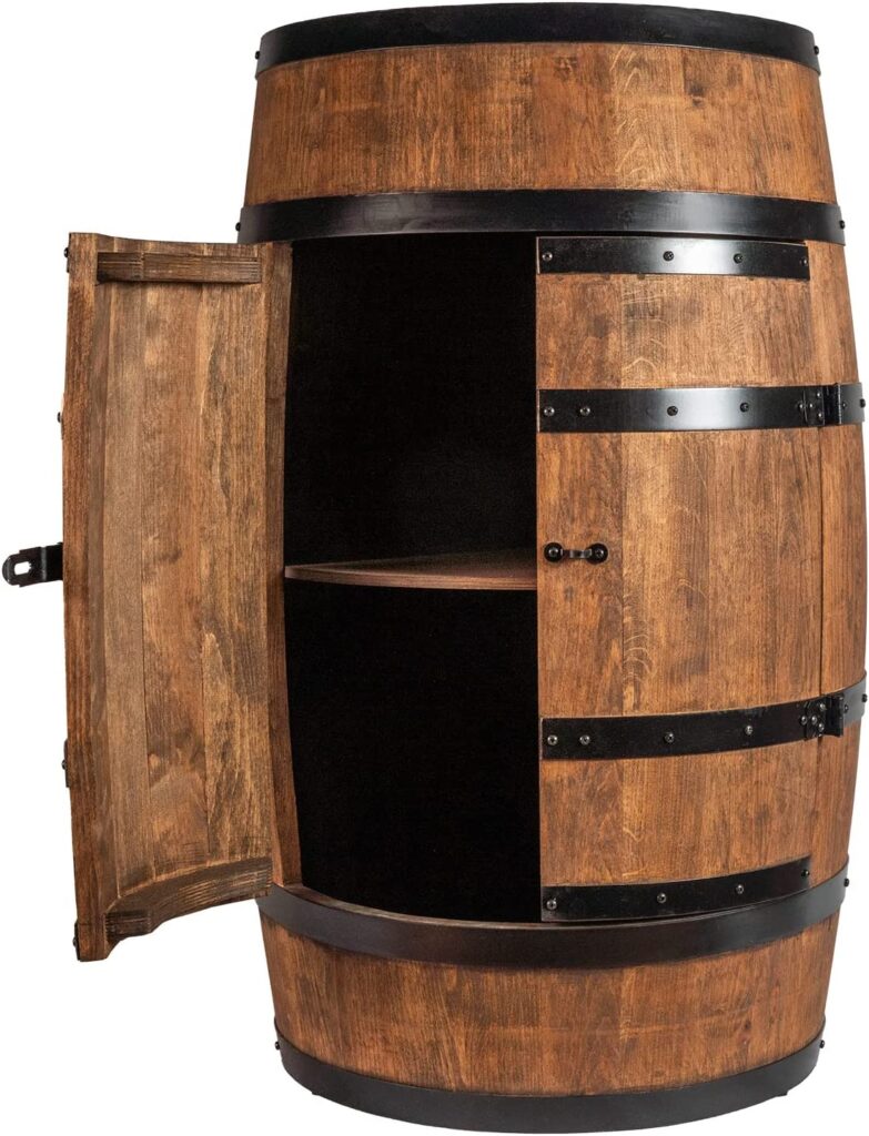 Tonneau à vin avec porte | Tonneau bar de 80 cm - tonneau  bois - decoration