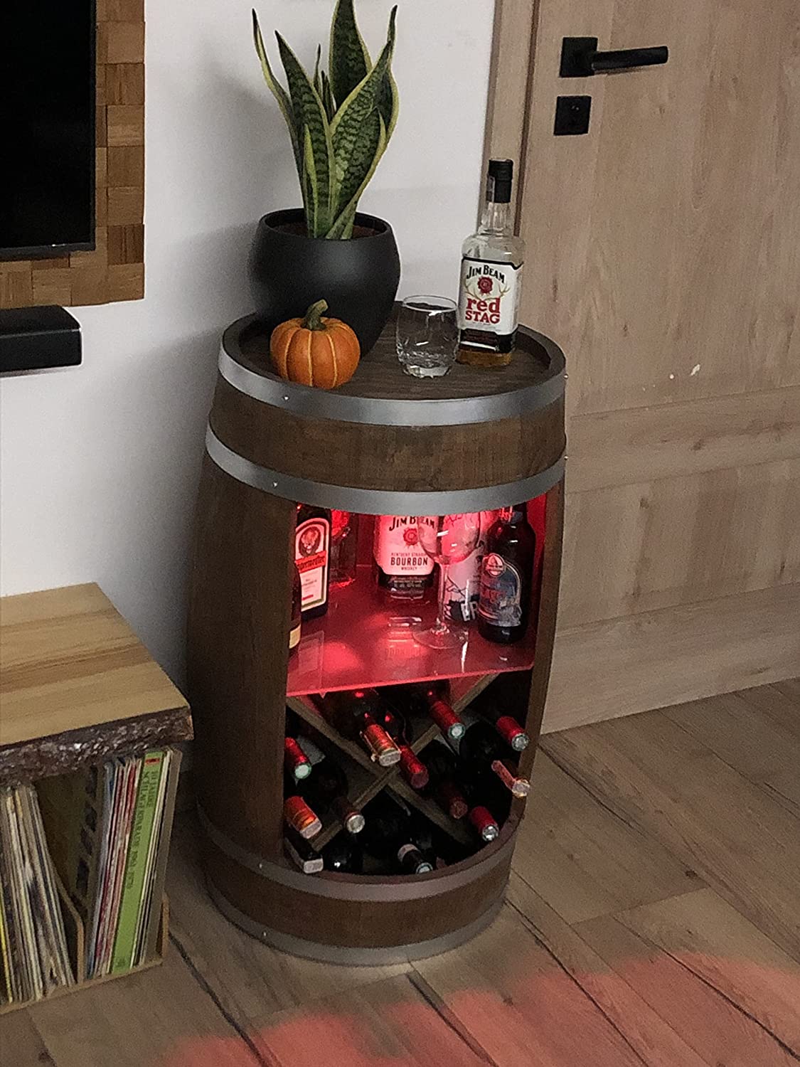 Tonneau En Chêne 5 Litres - Pour Vin, Whisky, Eau-de-vie - Avec Robinet Et Support - Vieillissement Maison